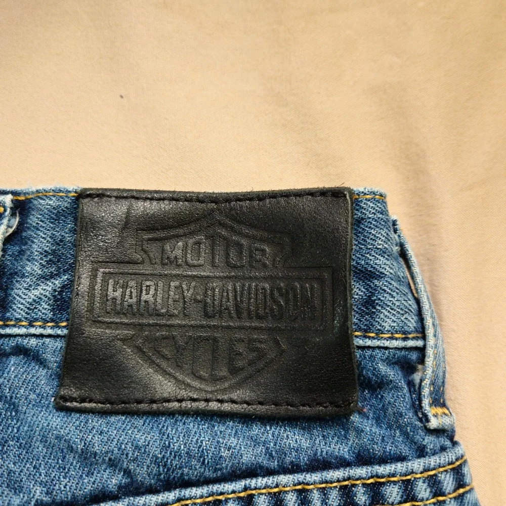 Harley Davidson Jeans Mens Size 36x32‎ Blue Denim Biker Motorcycle Casual